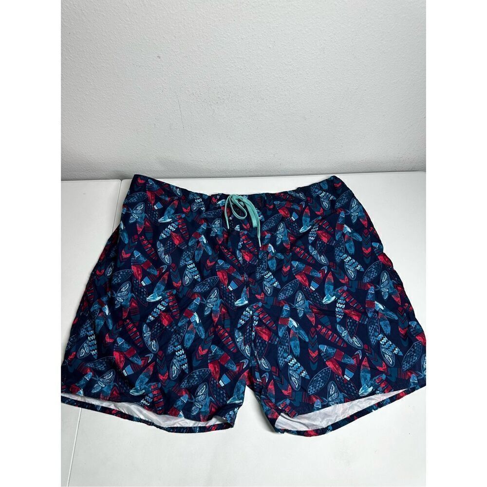 True Nation Swim Trunks Shorts Blue Red Mesh Size 3XL